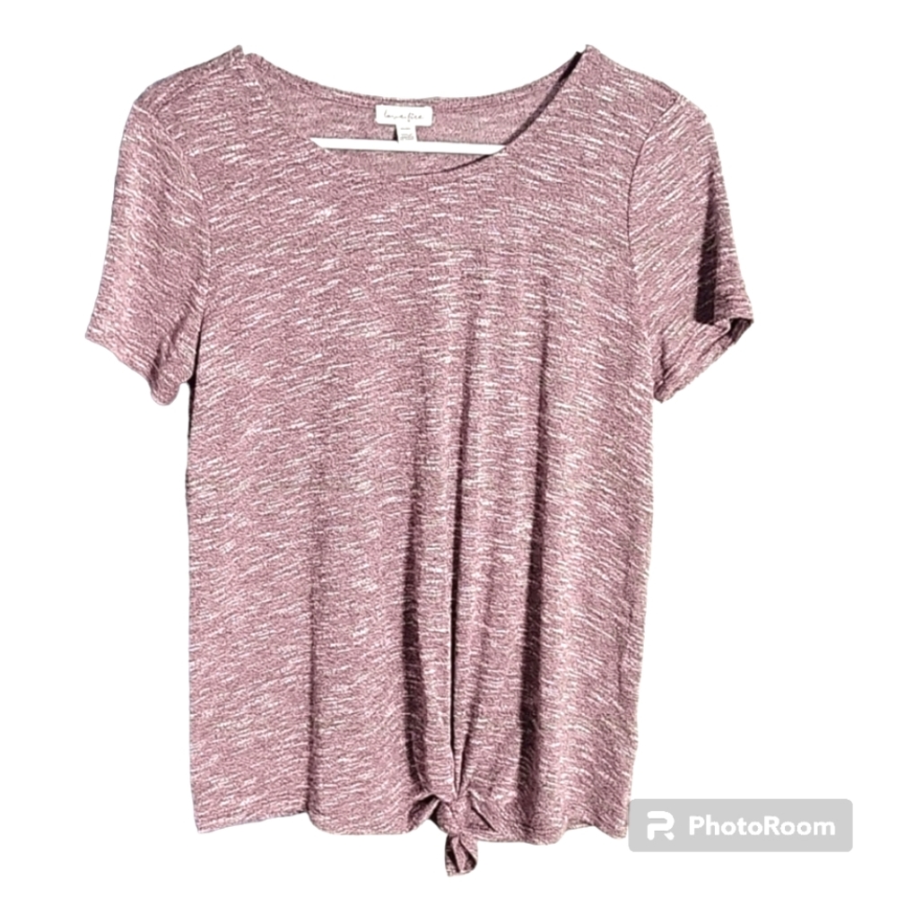 Love fire Purple Tie Front Top